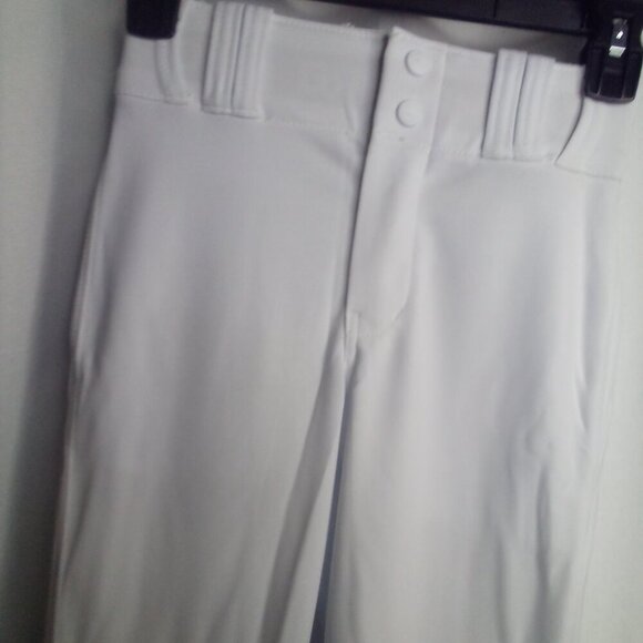 Champo Baseball Pants Youth S Belt Loops Snap Zipper White - Picture 5 of 11